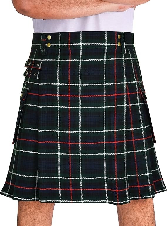 Mackenzie tartan utility kilt — proper care keeps pleats sharp