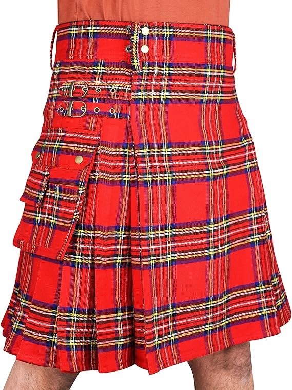 Royal Stuart tartan kilt suited for Scottish wedding dress