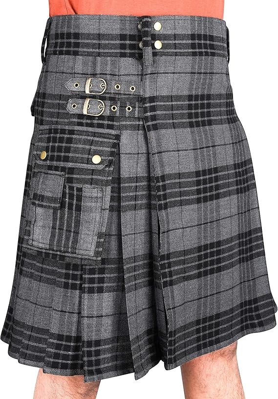Grey Watch tartan weave detail