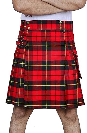 Wallace tartan at outdoor event